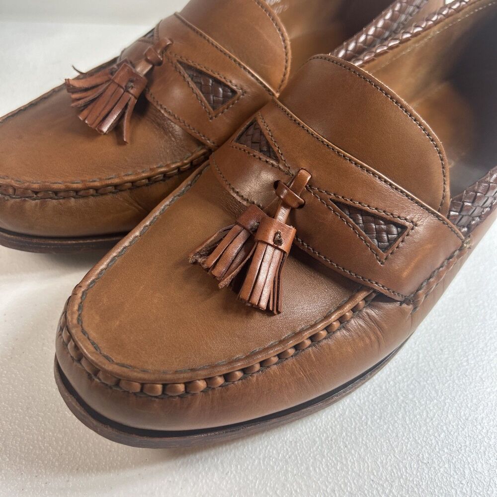 Allen Edmonds Men’s Shoes Size 10.5 EEE Tassel Loafers USA Made Brown Braided - Picture 12 of 12